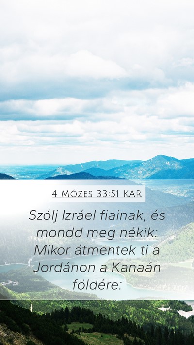 4 Mózes 33:51 KAR Bible Verse Image