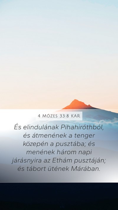 4 Mózes 33:8 KAR Bible Verse Image