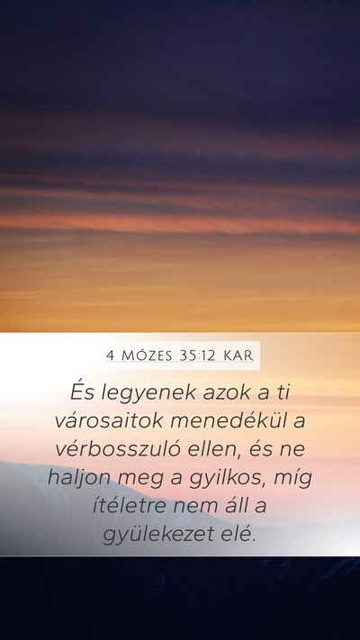 4 Mózes 35:12 KAR Bible Verse Image