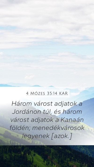 4 Mózes 35:14 KAR Bible Verse Image