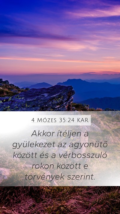4 Mózes 35:24 KAR Bible Verse Image
