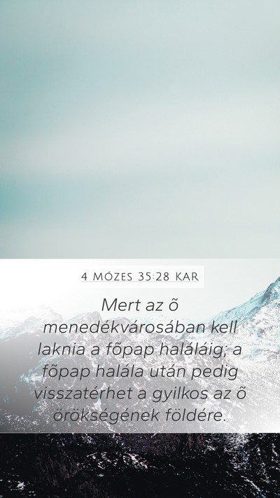 4 Mózes 35:28 KAR Bible Verse Image