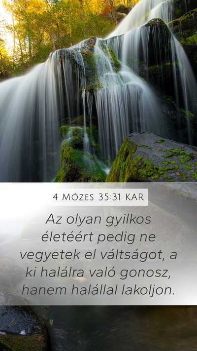 4 Mózes 35:31 KAR Bible Verse Image