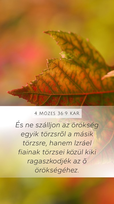 4 Mózes 36:9 KAR Bible Verse Image