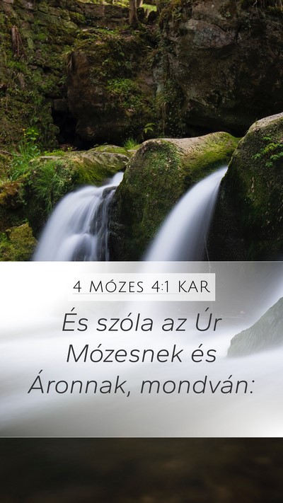 4 Mózes 4:1 KAR Bible Verse Image