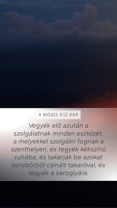 4 Mózes 4:12 KAR Bible Verse Image