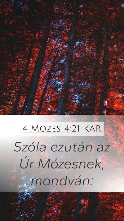 4 Mózes 4:21 KAR Mobile Phone Wallpaper - Szóla ezután az Úr Mózesnek, - Mobile Bible Verse Wallpaper