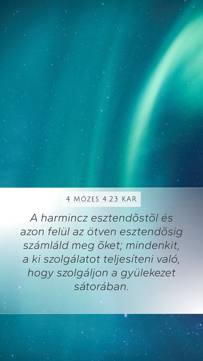 4 Mózes 4:23 KAR Bible Verse Image