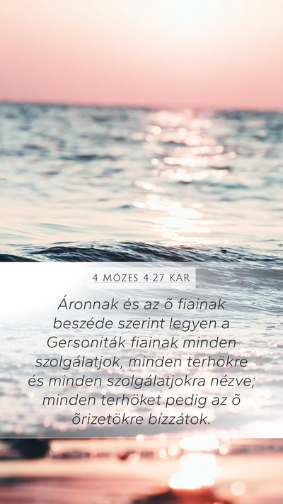 4 Mózes 4:27 KAR Bible Verse Image