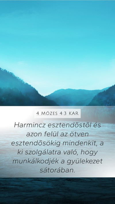 4 Mózes 4:3 KAR Bible Verse Image