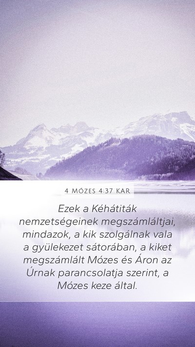 4 Mózes 4:37 KAR Bible Verse Image