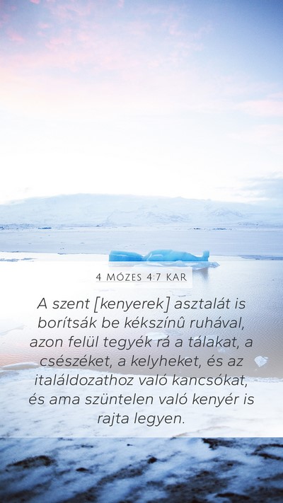 4 Mózes 4:7 KAR Bible Verse Image