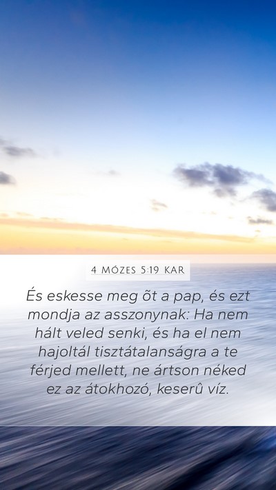 4 Mózes 5:19 KAR Bible Verse Image