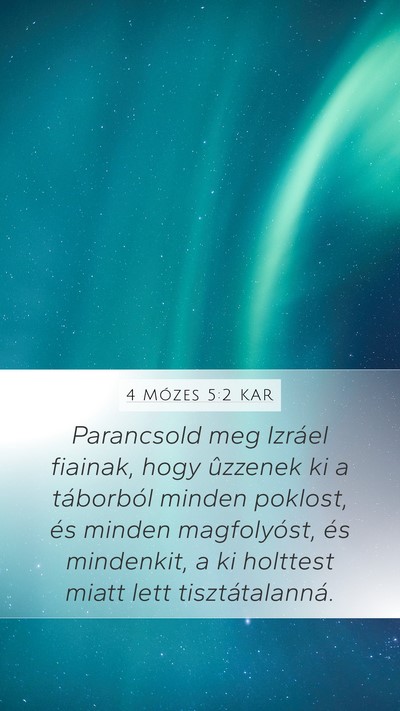 4 Mózes 5:2 KAR Bible Verse Image
