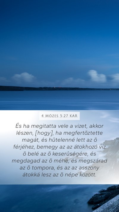 4 Mózes 5:27 KAR Bible Verse Image