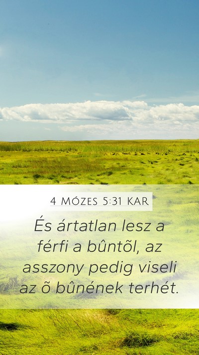 4 Mózes 5:31 KAR Bible Verse Image