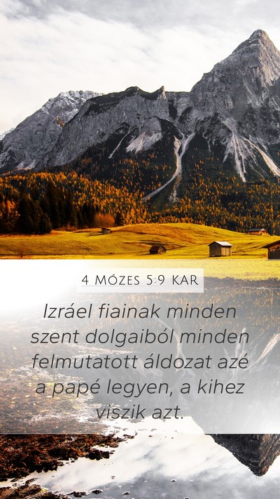 4 Mózes 5:9 KAR Bible Verse Image