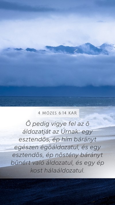 4 Mózes 6:14 KAR Bible Verse Image