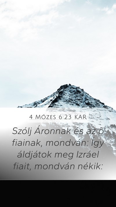 4 Mózes 6:23 KAR Bible Verse Image