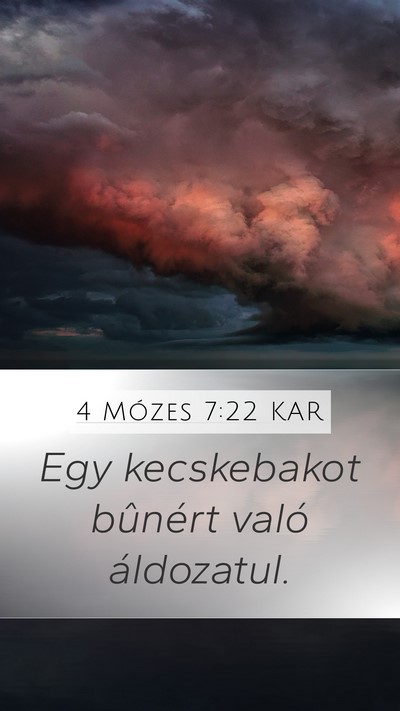 4 Mózes 7:22 KAR Mobile Phone Wallpaper - Egy kecskebakot bûnért való - Mobile Bible Verse Wallpaper
