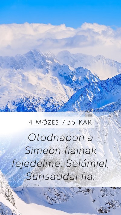 4 Mózes 7:36 KAR Bible Verse Image
