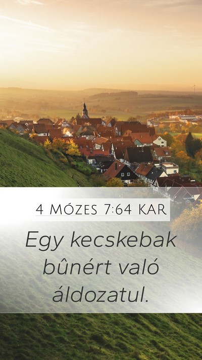 4 Mózes 7:64 KAR Mobile Phone Wallpaper - Egy kecskebak bûnért való - Mobile Bible Verse Wallpaper