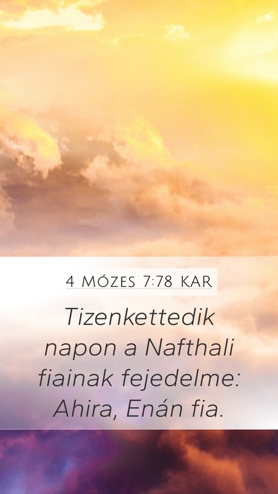 4 Mózes 7:78 KAR Bible Verse Image