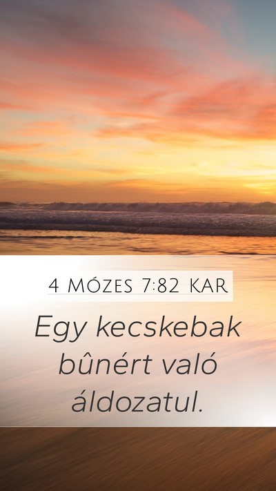 4 Mózes 7:82 KAR Mobile Phone Wallpaper - Egy kecskebak bûnért való - Mobile Bible Verse Wallpaper