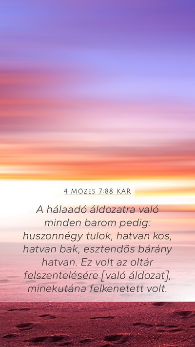 4 Mózes 7:88 KAR Bible Verse Image