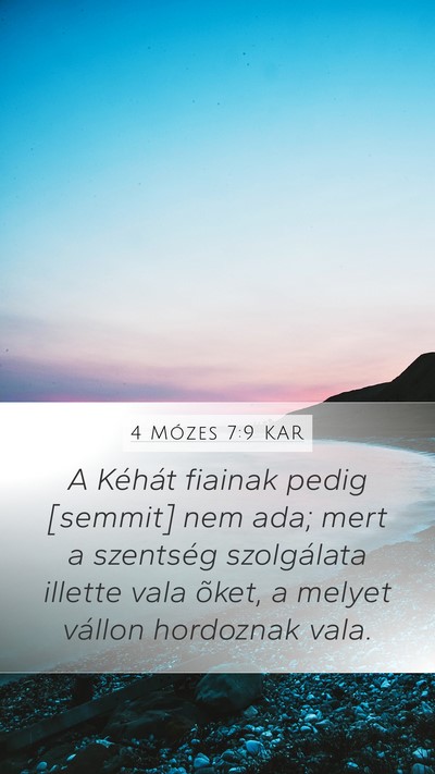 4 Mózes 7:9 KAR Bible Verse Image