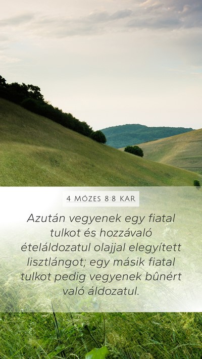 4 Mózes 8:8 KAR Bible Verse Image