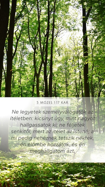 5 Mózes 1:17 KAR Bible Verse Image