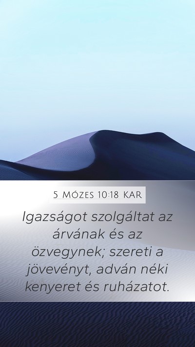 5 Mózes 10:18 KAR Bible Verse Image