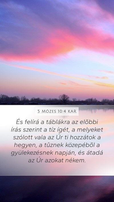 5 Mózes 10:4 KAR Bible Verse Image