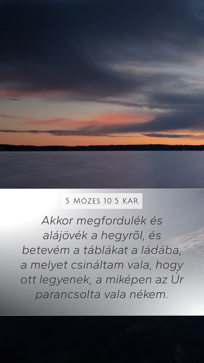 5 Mózes 10:5 KAR Bible Verse Image