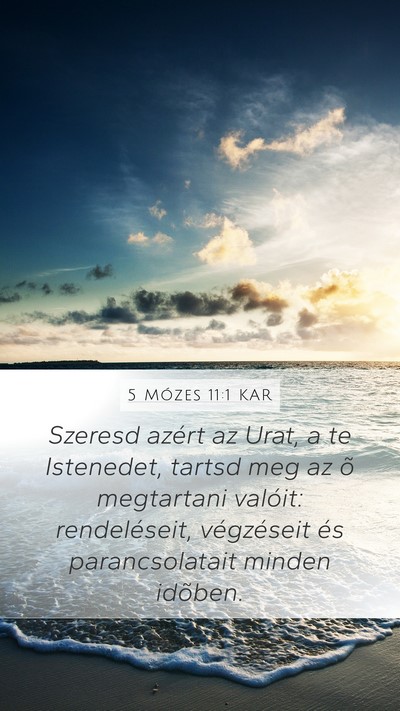 5 Mózes 11:1 KAR Bible Verse Image