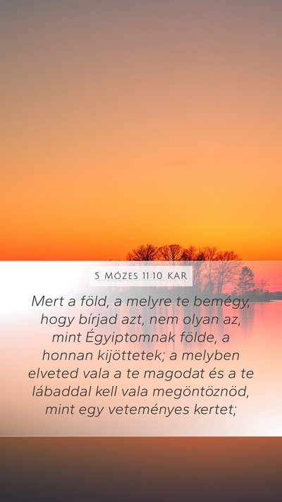 5 Mózes 11:10 KAR Bible Verse Image