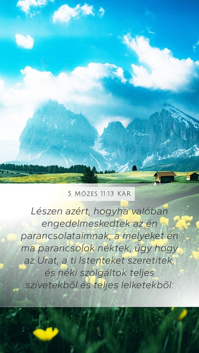 5 Mózes 11:13 KAR Bible Verse Image