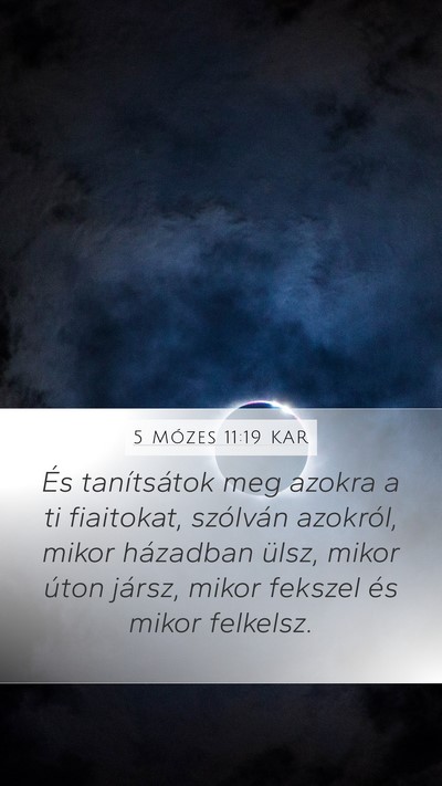5 Mózes 11:19 KAR Bible Verse Image