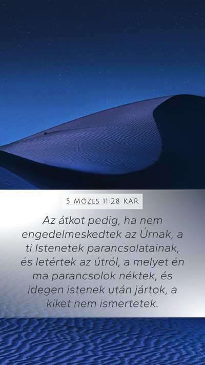 5 Mózes 11:28 KAR Bible Verse Image