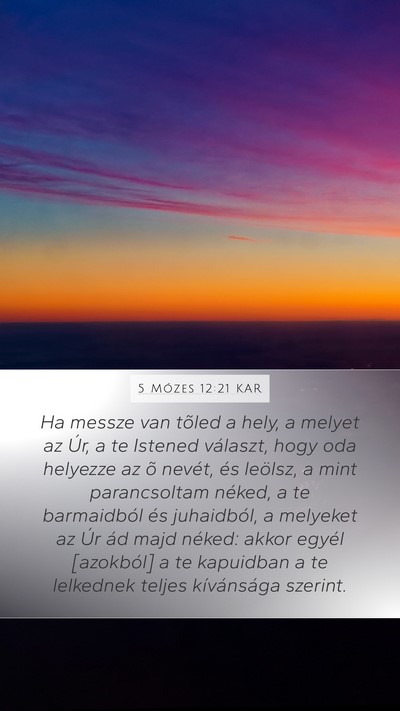 5 Mózes 12:21 KAR Bible Verse Image