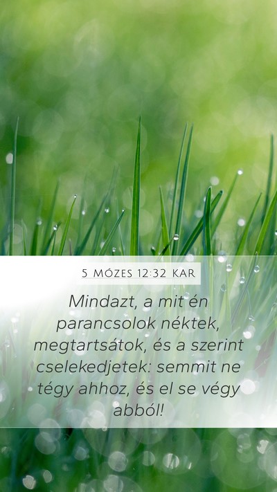 5 Mózes 12:32 KAR Bible Verse Image