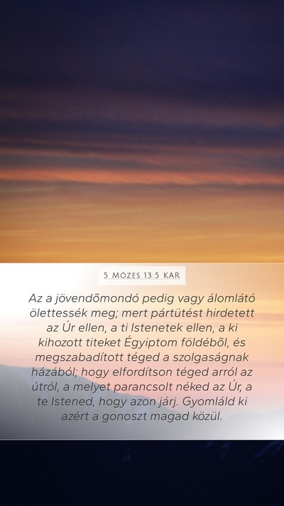 5 Mózes 13:5 KAR Bible Verse Image