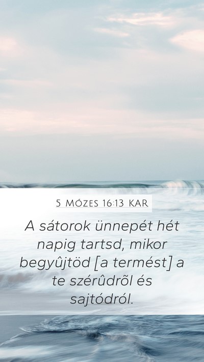 5 Mózes 16:13 KAR Bible Verse Image