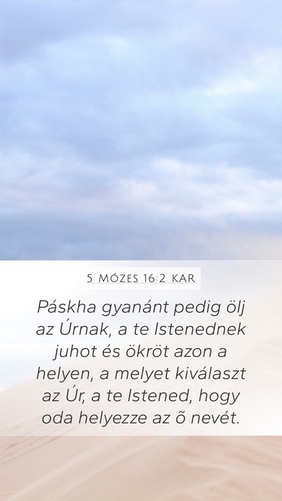 5 Mózes 16:2 KAR Bible Verse Image