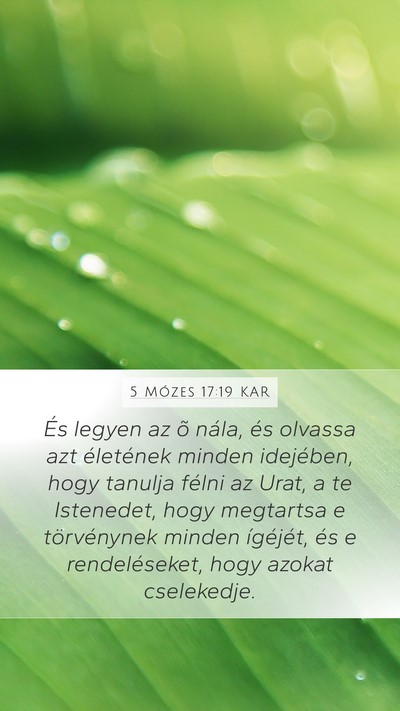 5 Mózes 17:19 KAR Bible Verse Image