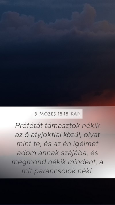 5 Mózes 18:18 KAR Bible Verse Image