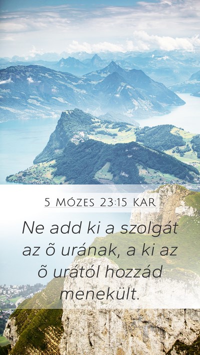 5 Mózes 23:15 KAR Bible Verse Image