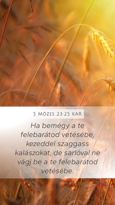 5 Mózes 23:25 KAR Bible Verse Image