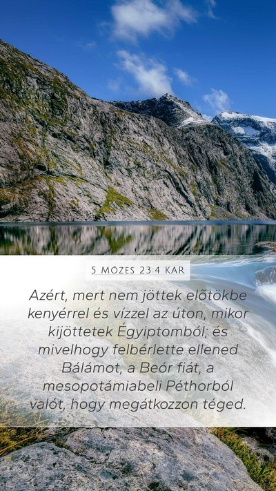 5 Mózes 23:4 KAR Bible Verse Image